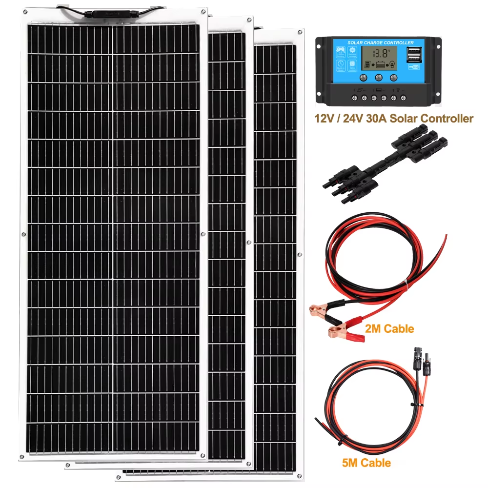 100W Flexible Solar Panel 16.5V 1000W 500W 400W 200W High Efficiency Photovoltaic Module Diy Kit Generation Car Home Camping